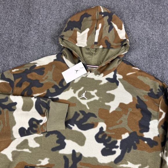 Nike Air Jordan MVP Camo Pullover Hoodie Men’s Size XXL Fleece FV7434-380 NWT - Picture 1 of 9